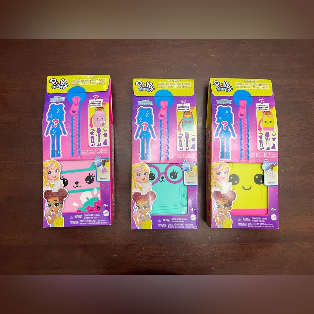 Polly Pocket Dolls & Playset, Lil’ Styles Travel Toy Collection with 3-inch Doll